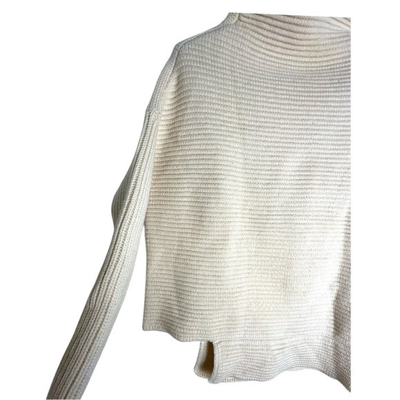 Aritzia | Kendall Jenner BABATON Mika wool Cashmere Cream Sweater Funnel Neck M - Picture 8 of 12